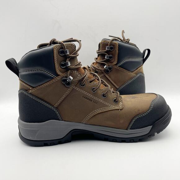KEEN Womens Evanston 6" Work Boots US 8.5 Wide Brown Carbon Fiber Toe WP NIB - Picture 4 of 13